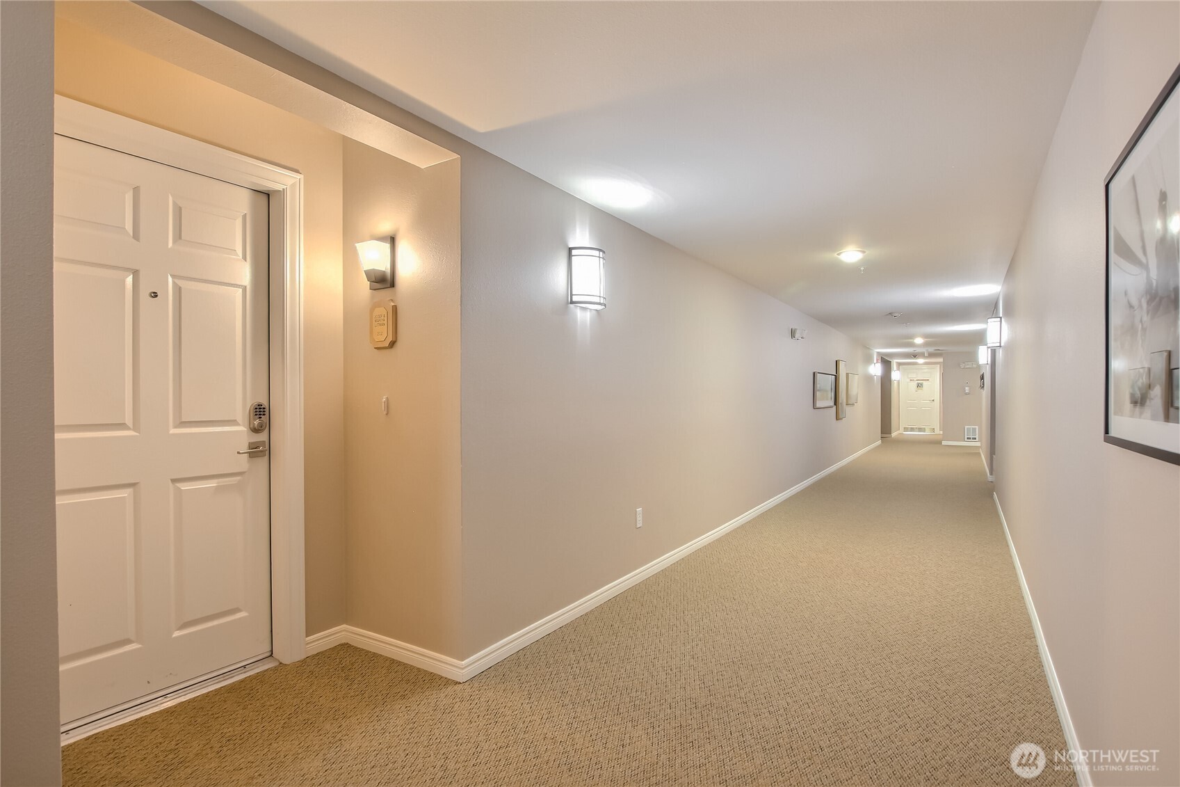 Interior Hall Entry to condo #202