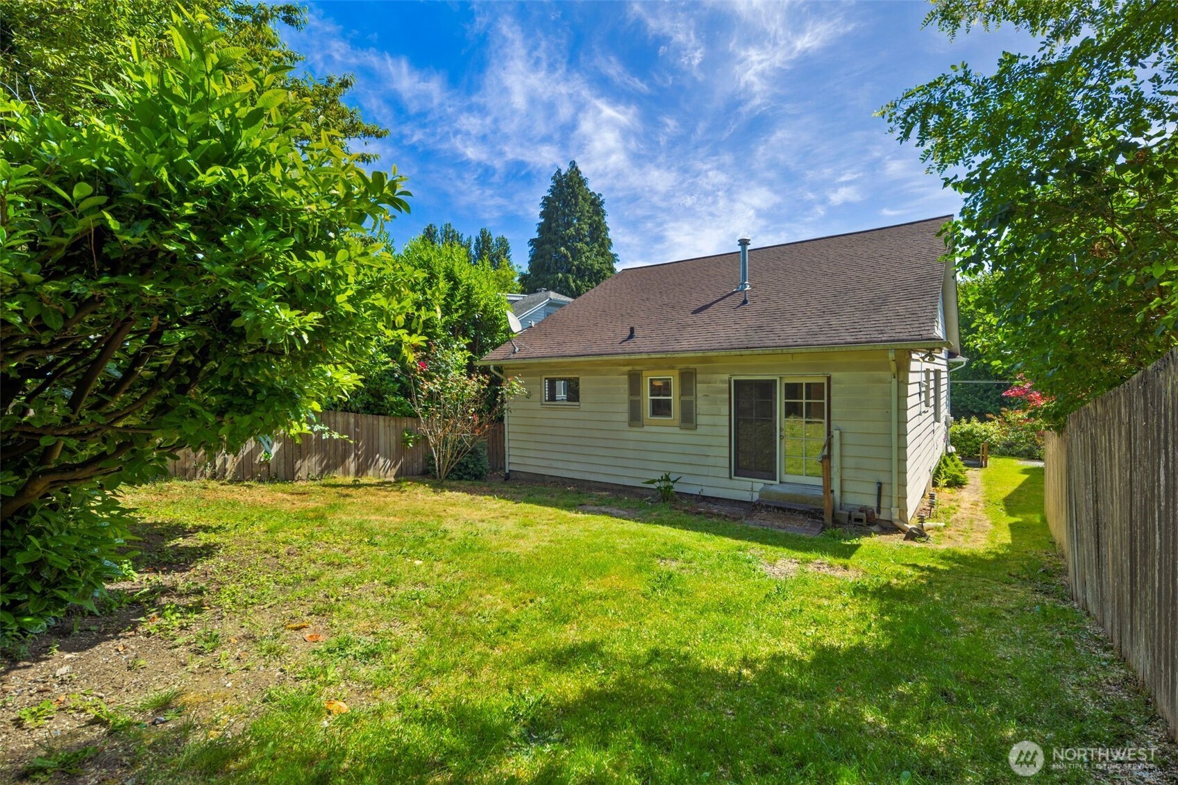 Walkout french doors. Great location for a walkout deck.
