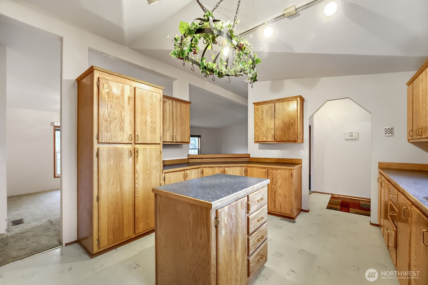 Island And Hanging Pot Rack