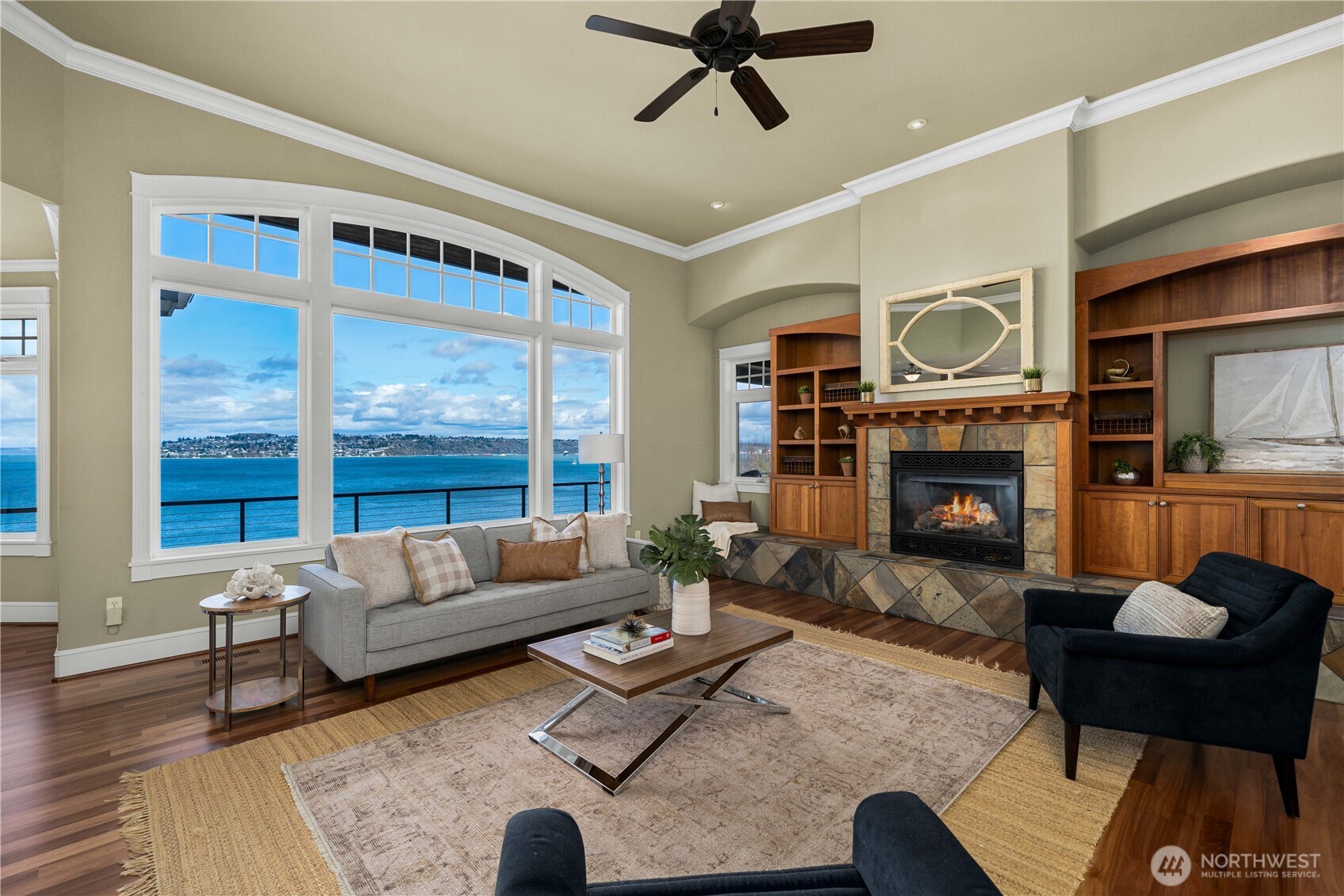 This is the gas fireside living room on the main floor