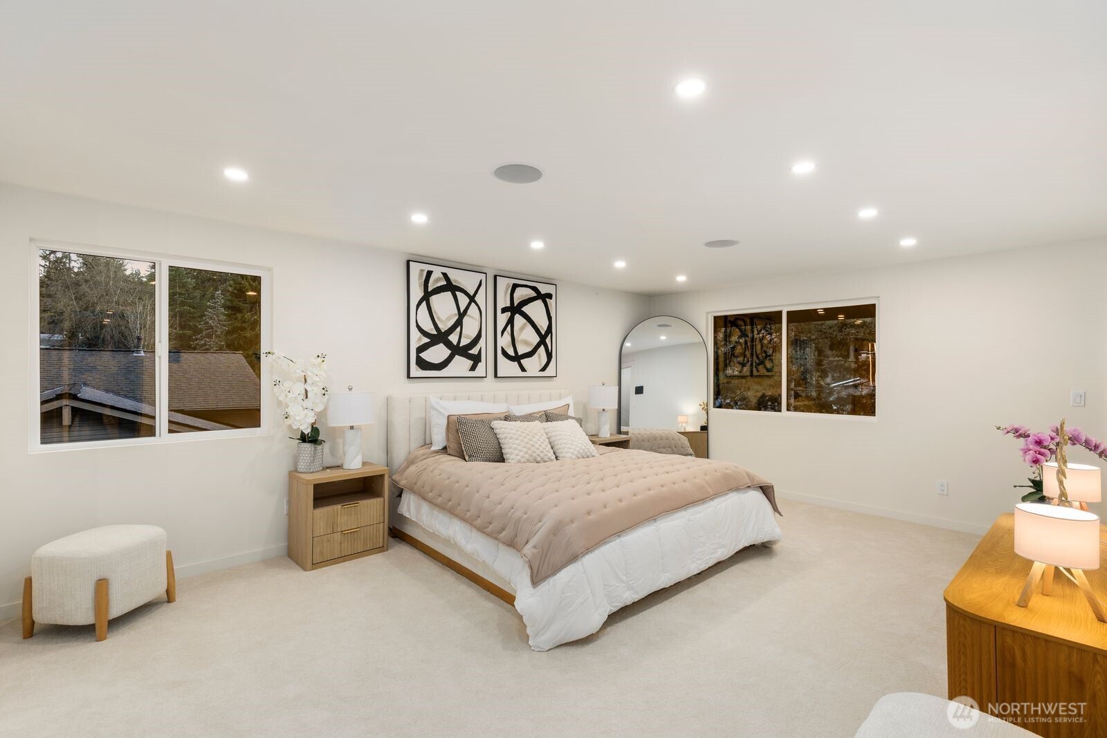 Expansive closet in primary suite