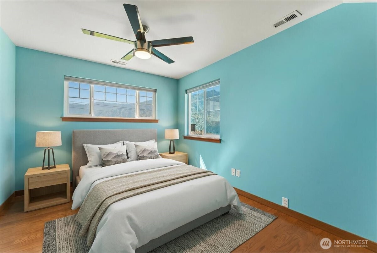 Virtually Staged Guest bedroom 2 of 3 in main house