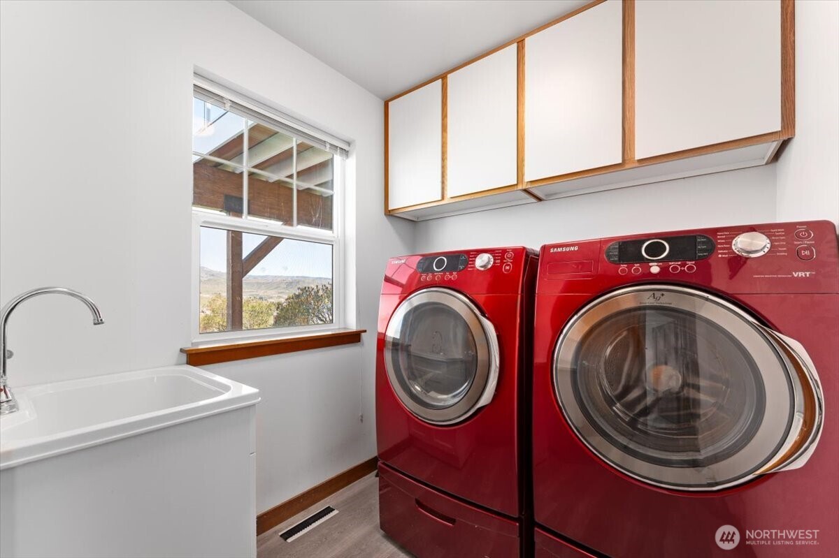 Laundry room in main house on the main floor