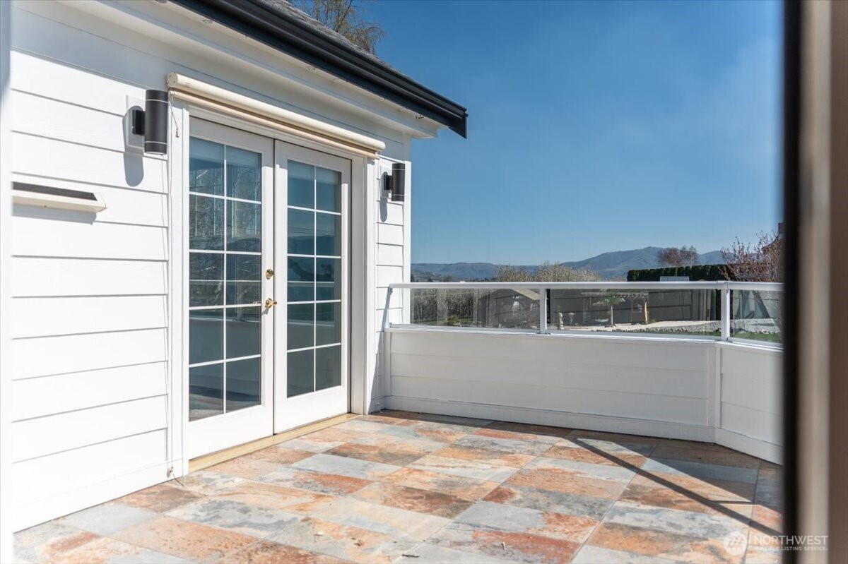 View deck with french doors to the primary suite