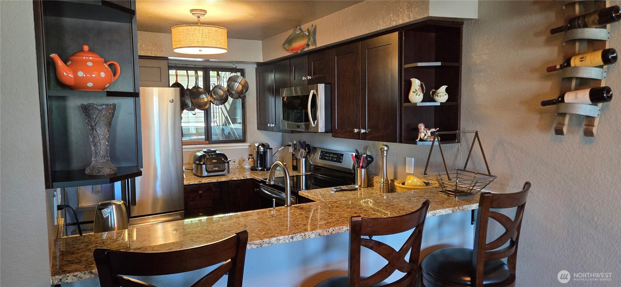 Eating bar view from living room