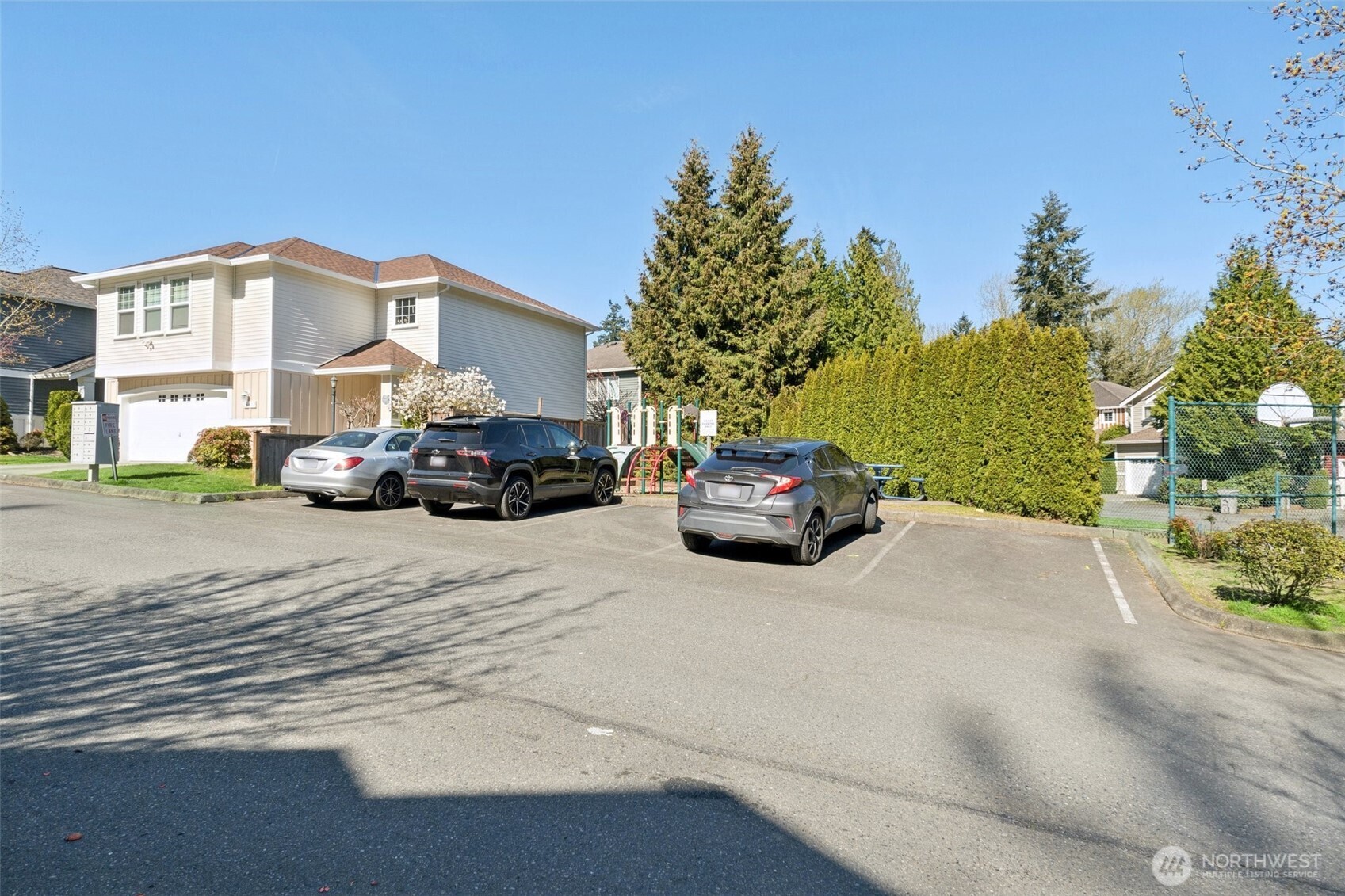 Ample guest parking next to the home