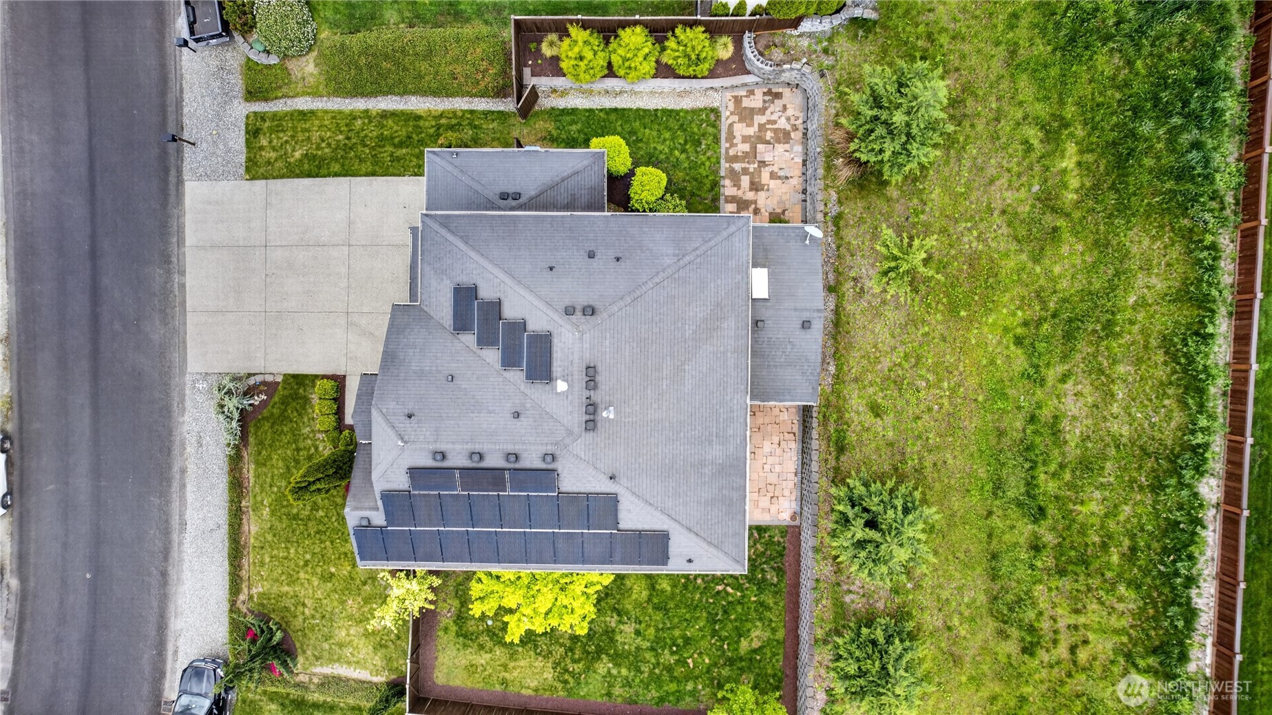 A view of the energy efficient solar panels.