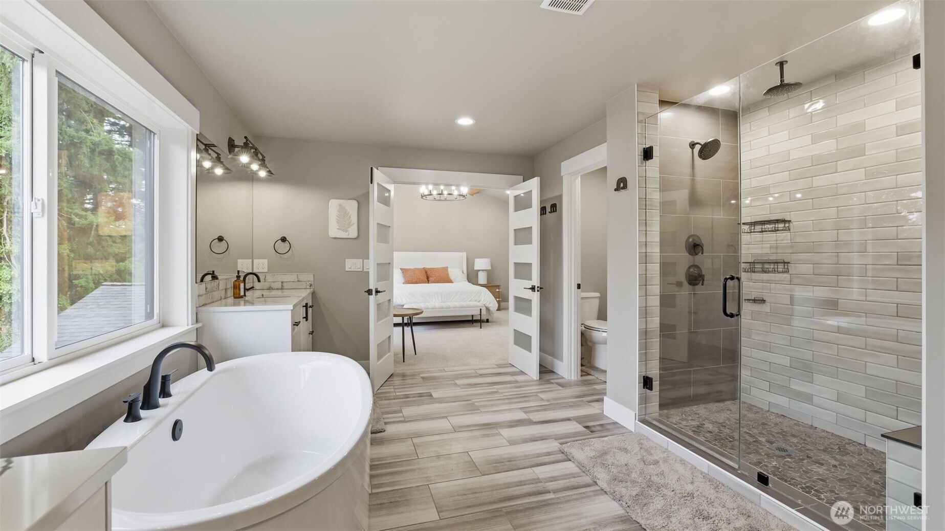 Welcome to your spa-like treat, don't miss the oversize shower!