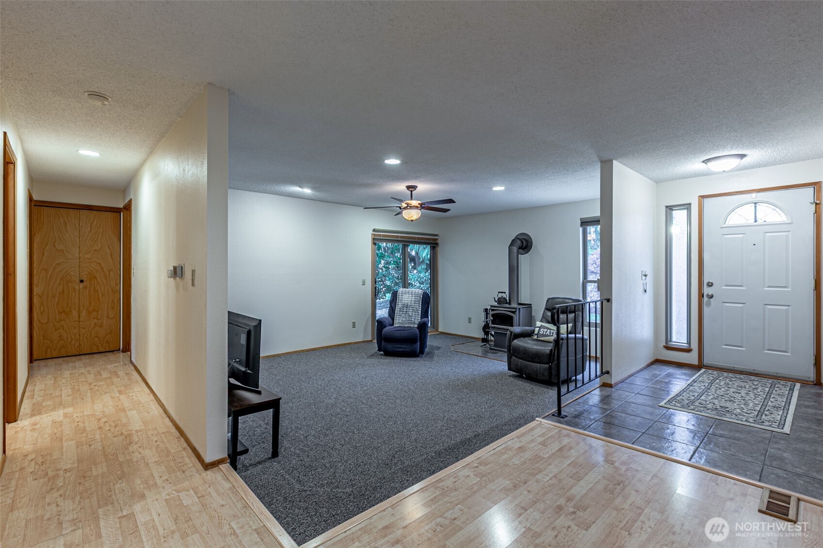 The sunken living room.