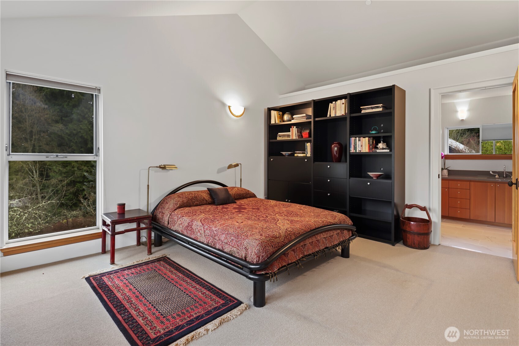 3rd bedroom with windows to the gardens