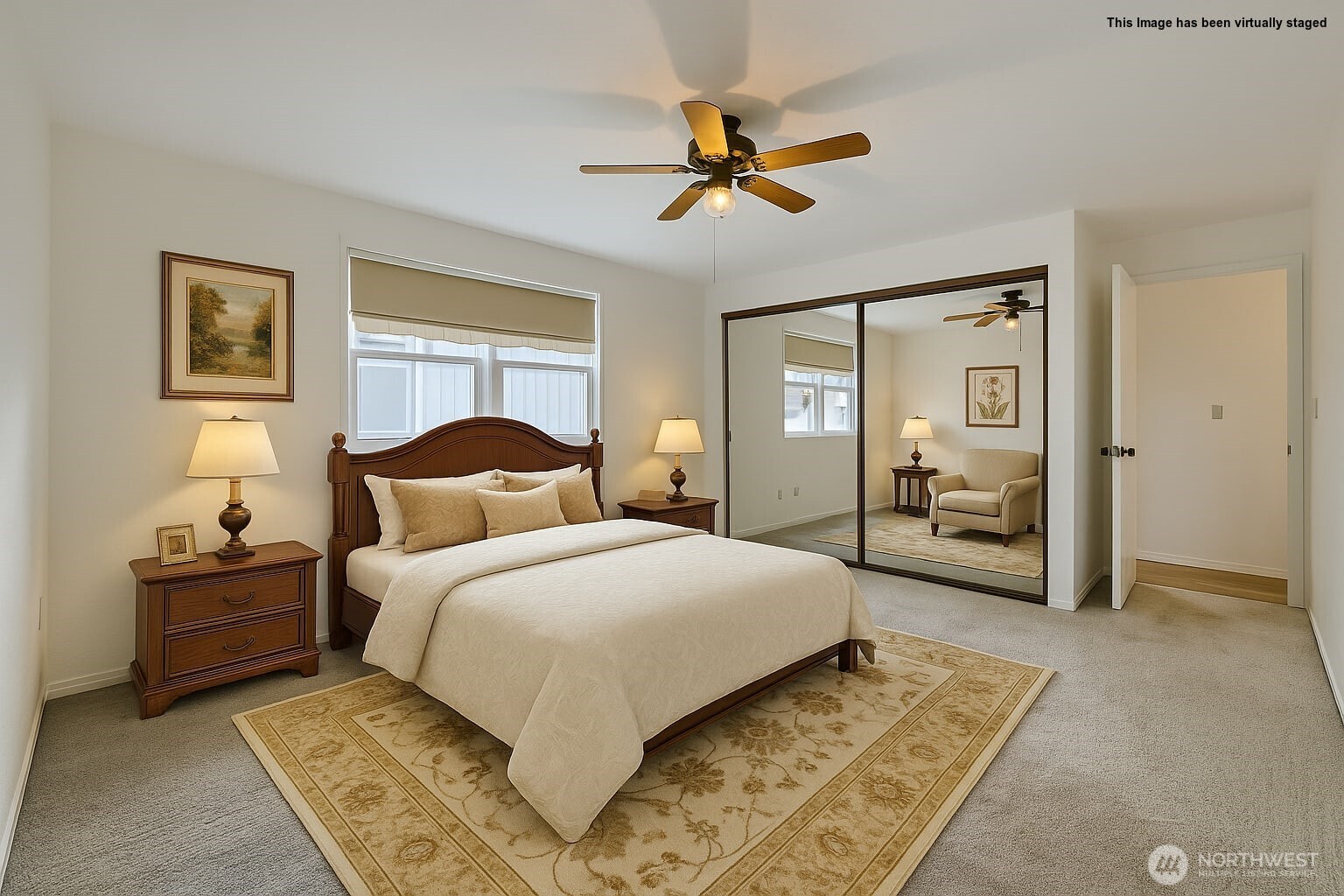 Staged Primary Bedroom