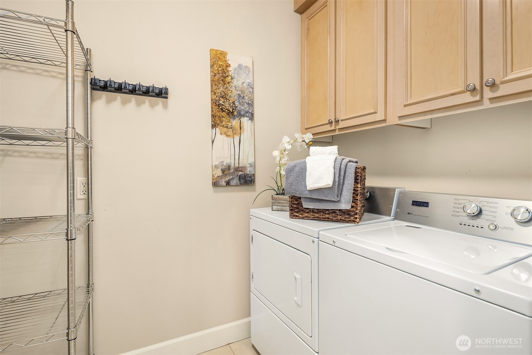 Newer washer and dryer in utility room
