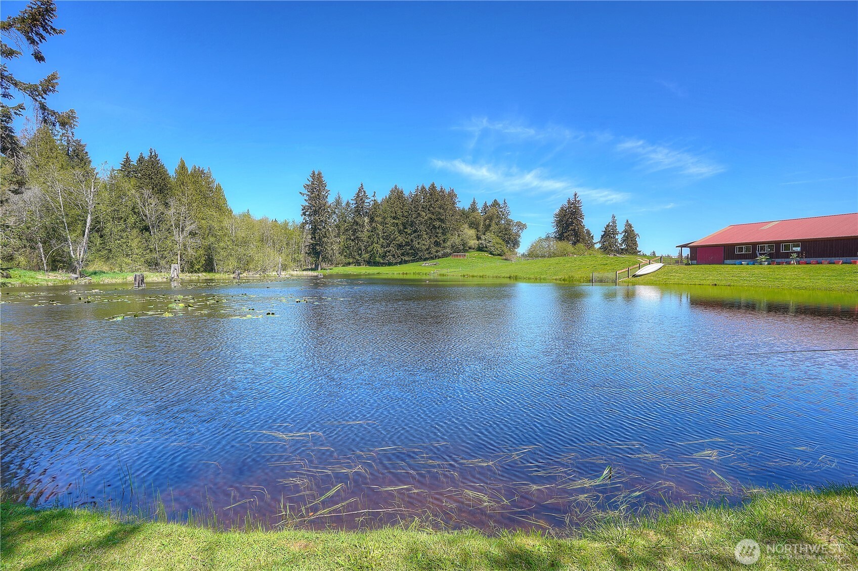 Fish, swim or just enjoy an afternoon walk around your own private lake.