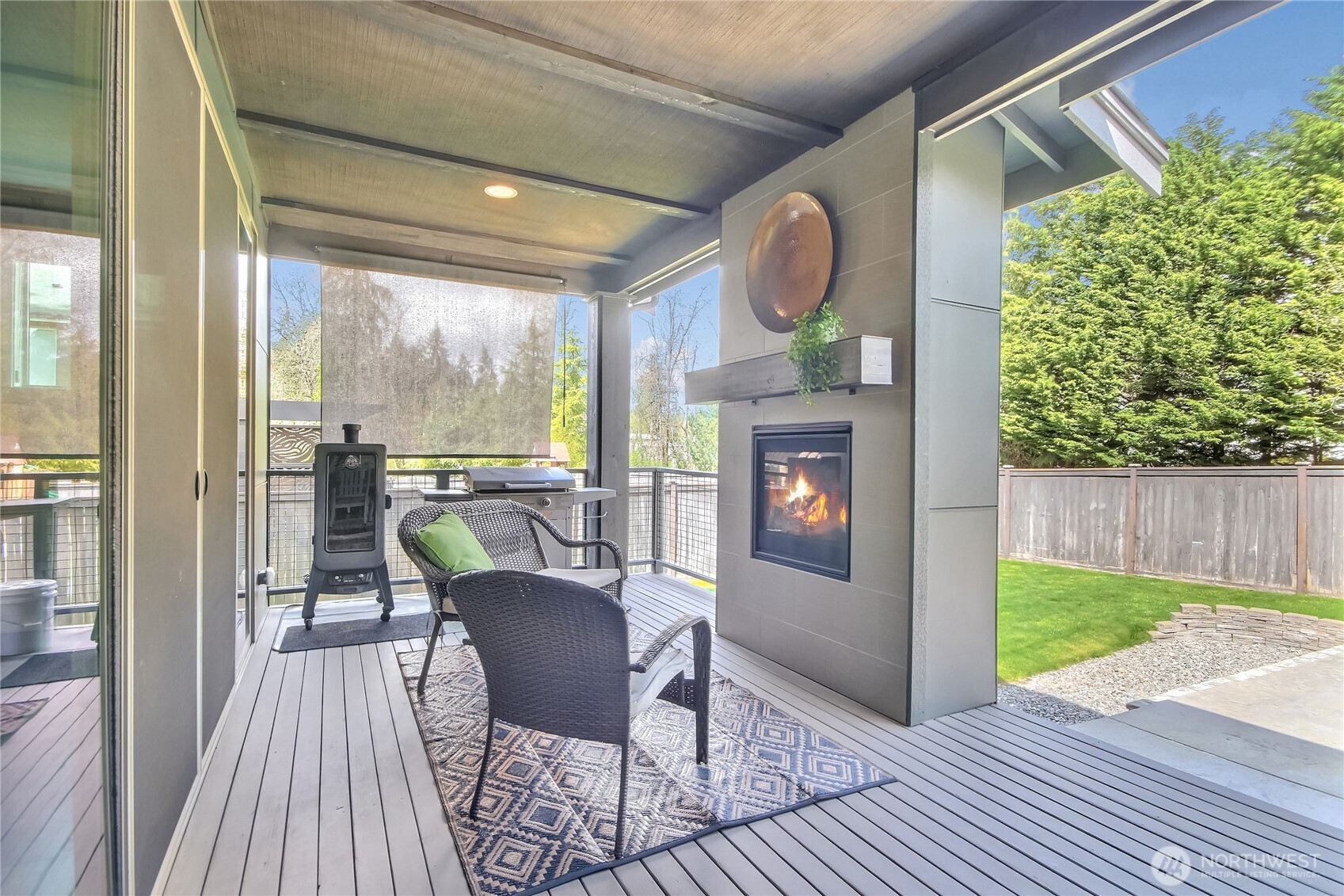 3/4 bathroom on the main floor.
