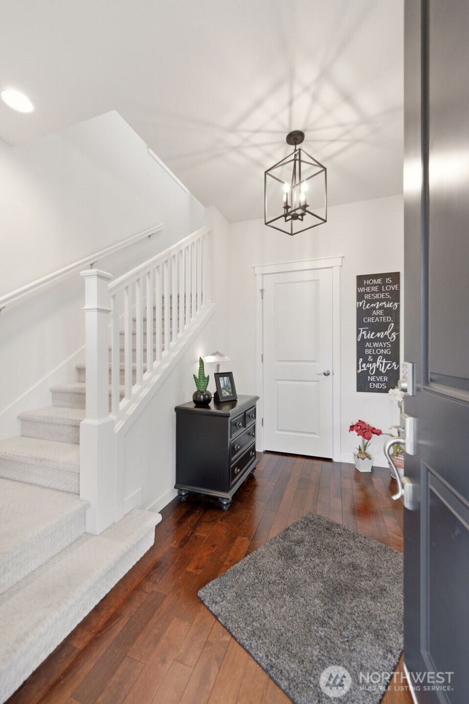 easy entry space with large coat and shoe closet