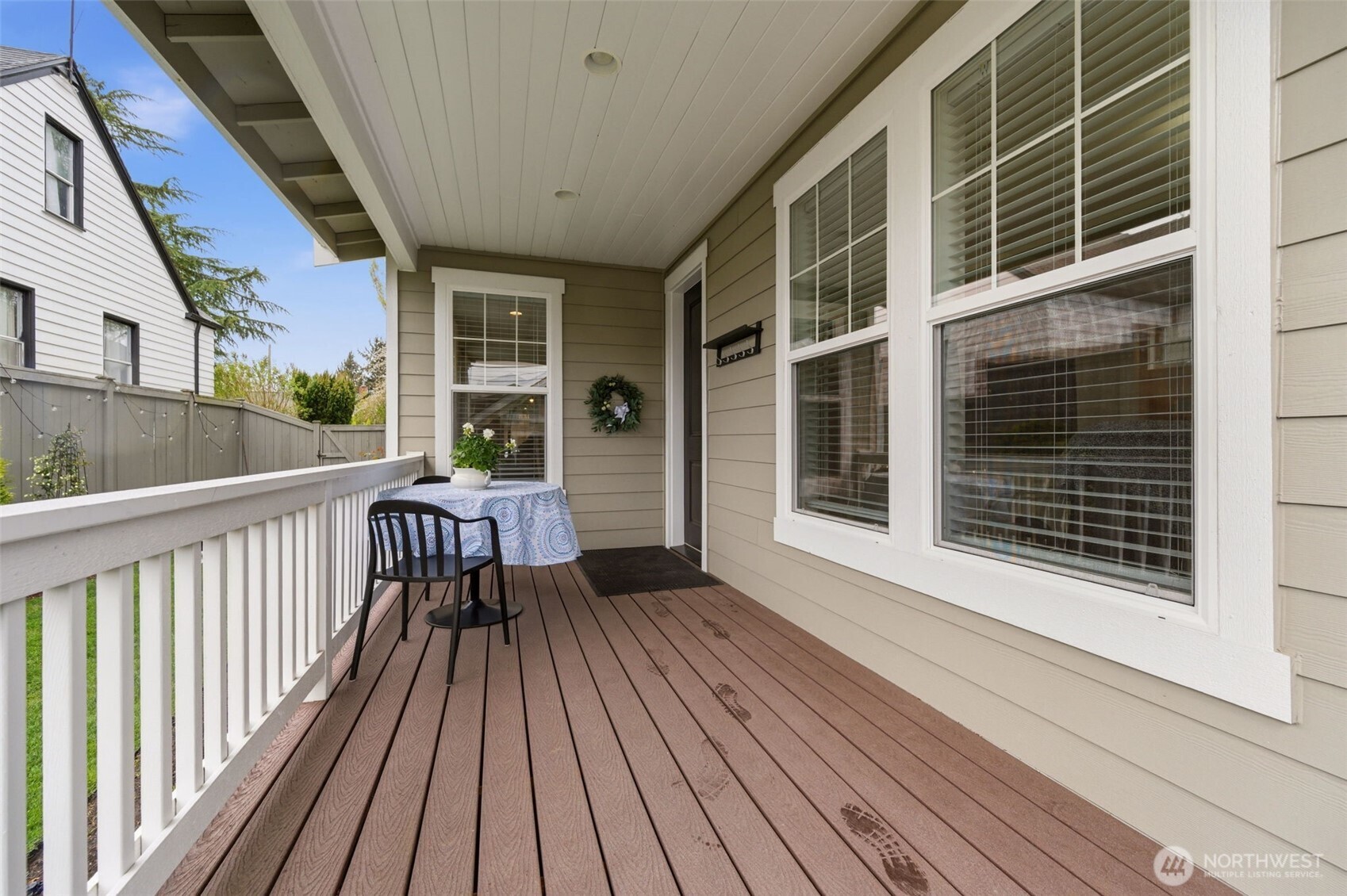 Large back porch allows for the perfect spot to enjoy the outdoors year round.