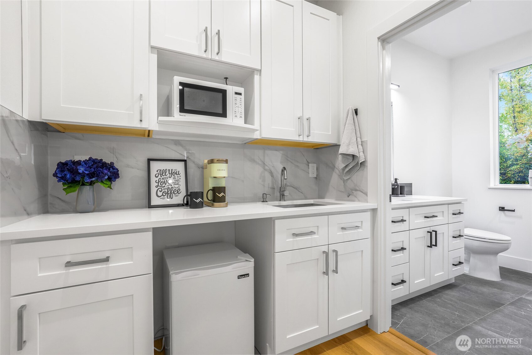 Private ground floor suite with attached bathroom and