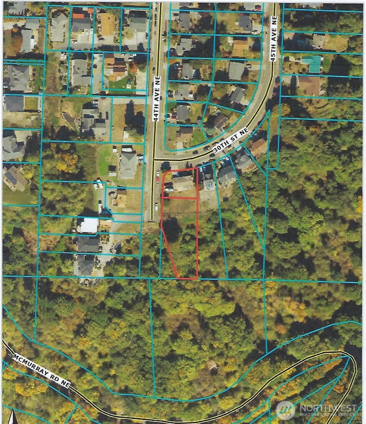 Ariel shows property at the edge of the City