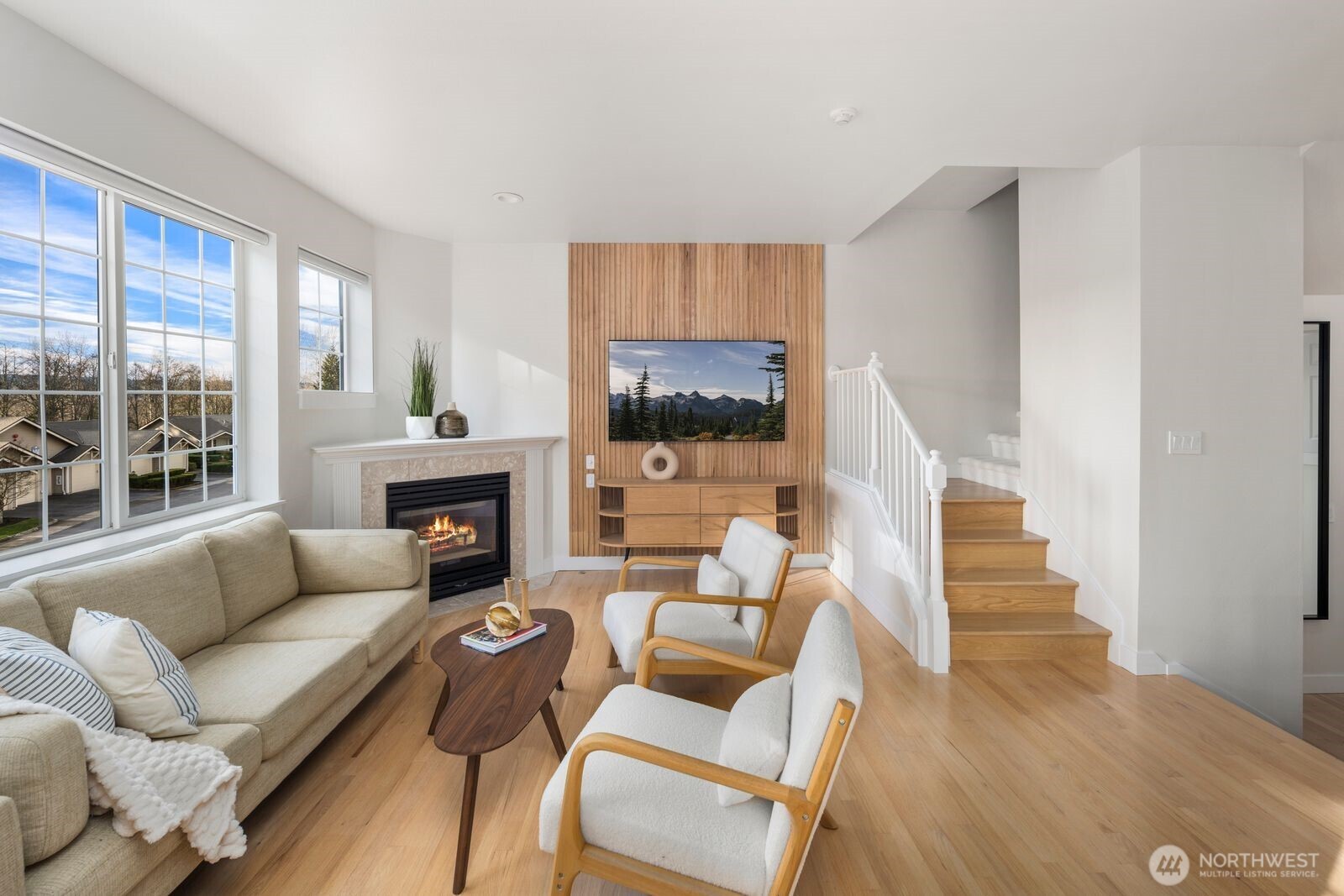 Lots of natural light and partial views