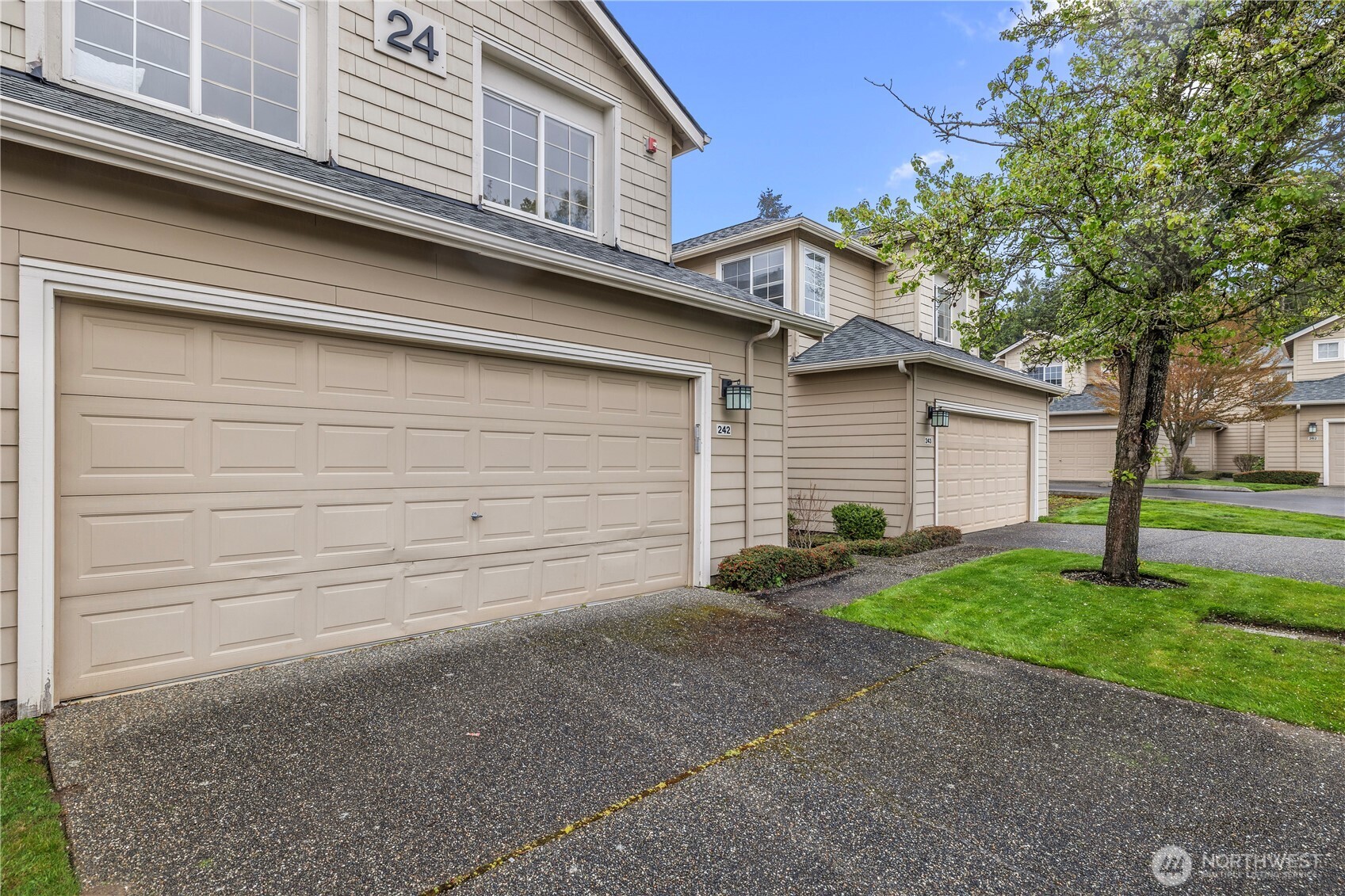 2 car attached garage