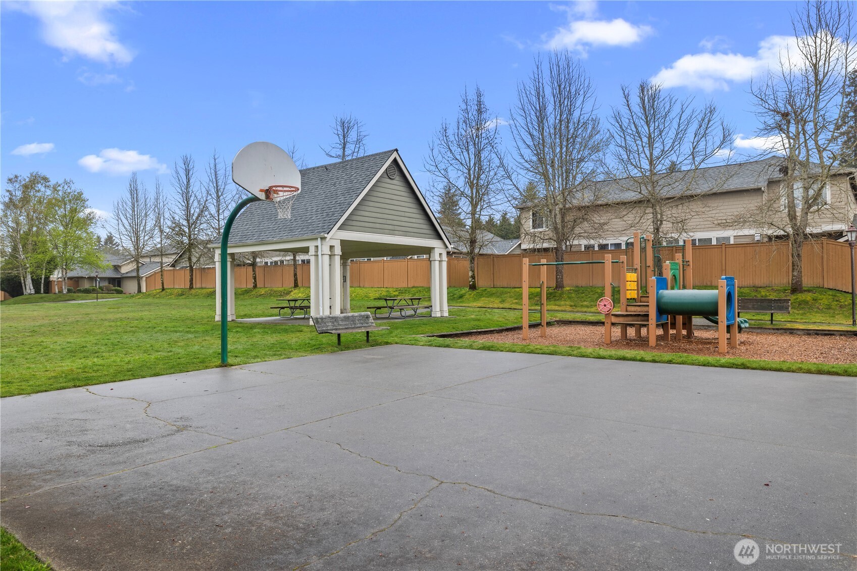 Playground and gazebo