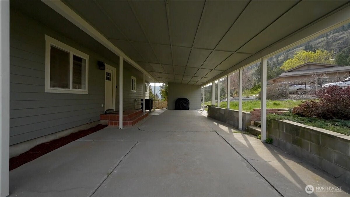 Carport and main entry