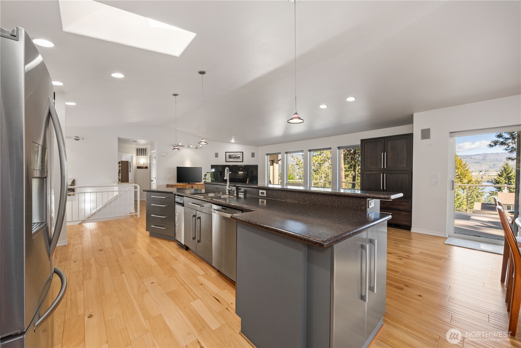 Skylights add abundance of natural light.