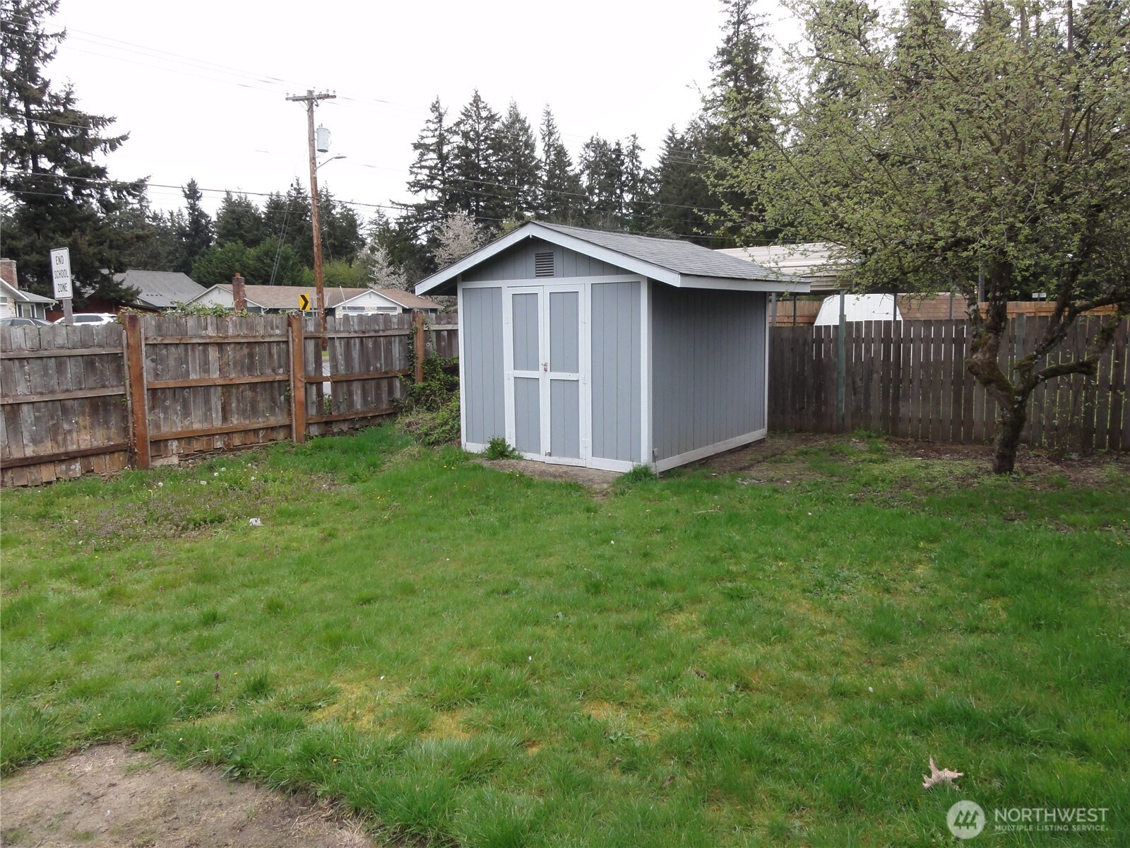 Shed in back yard.