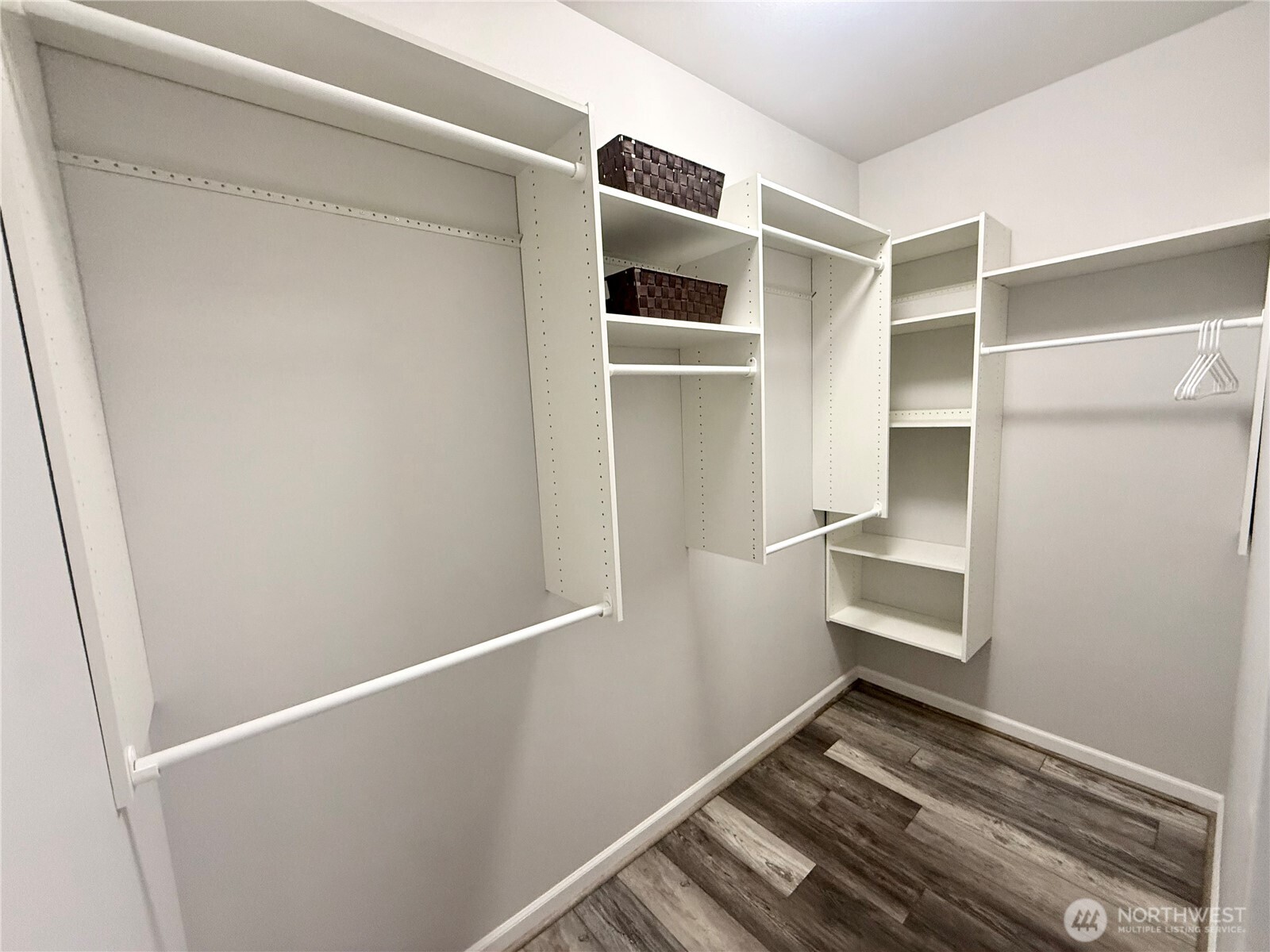 Downstairs primary suite walk in closet