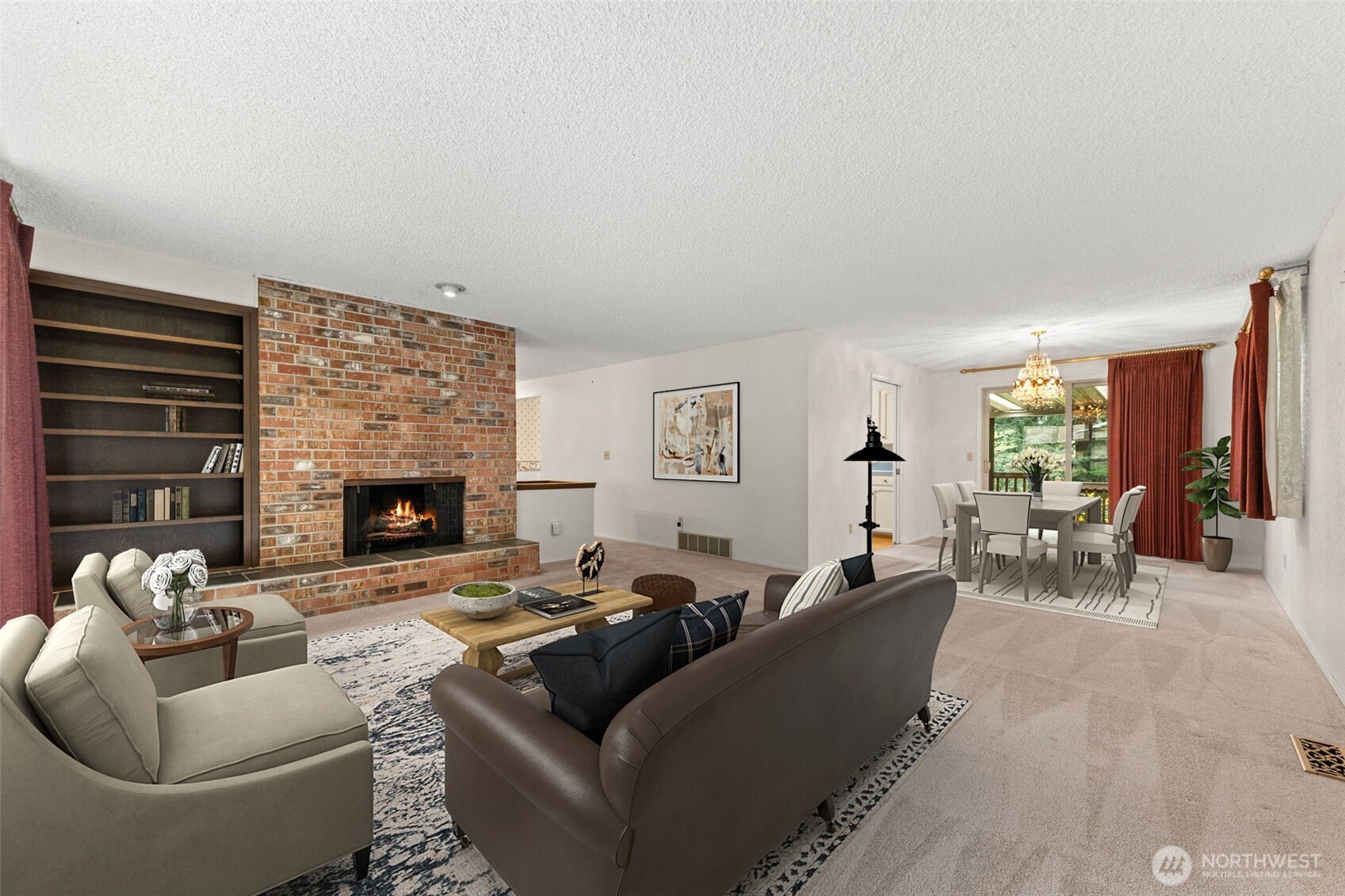 Living Room - Image is digitally staged