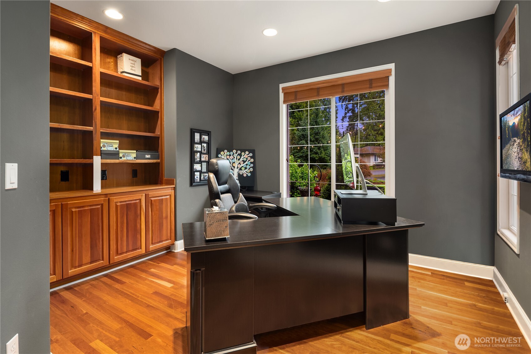 Office with French doors