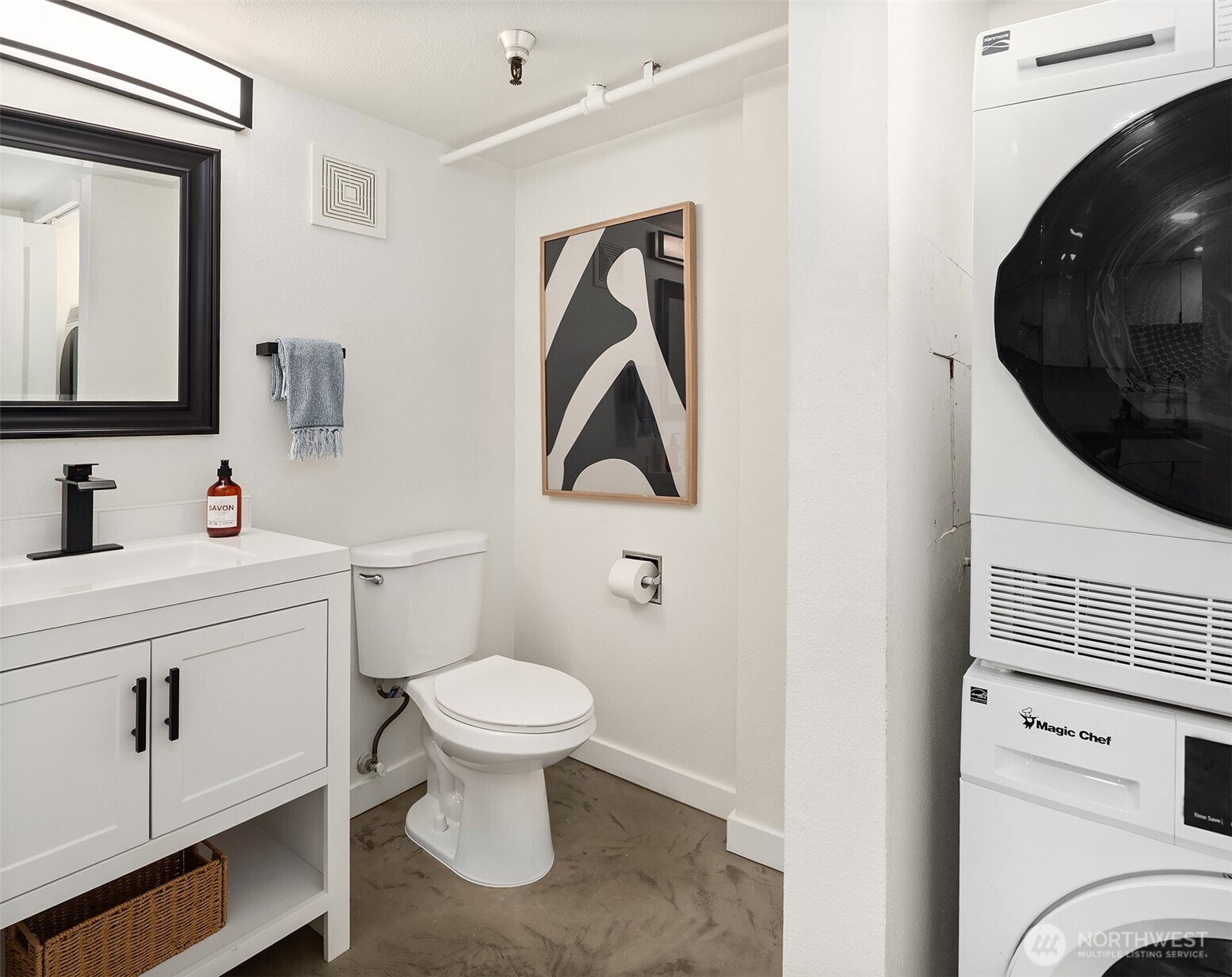 In-unit washer and dryer + main level bathroom.