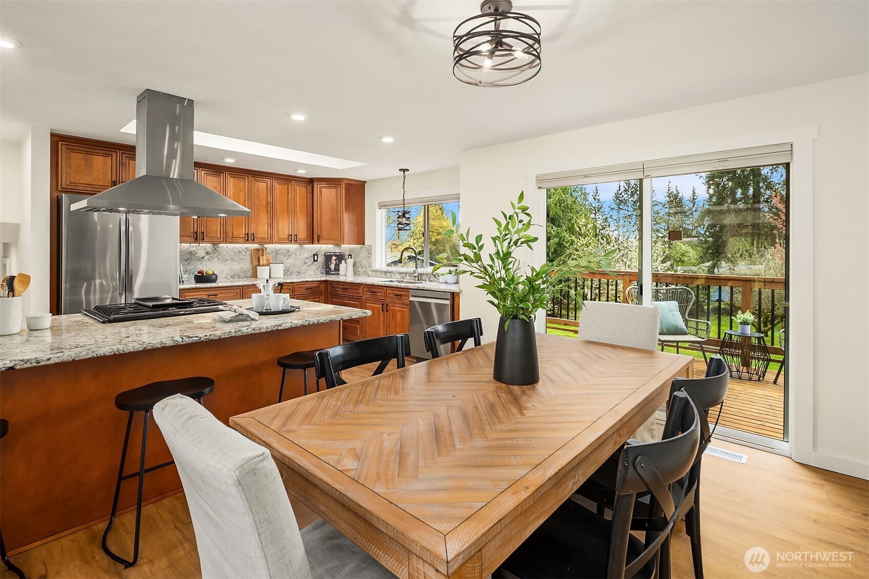 Slider leads to huge wrap around deck!