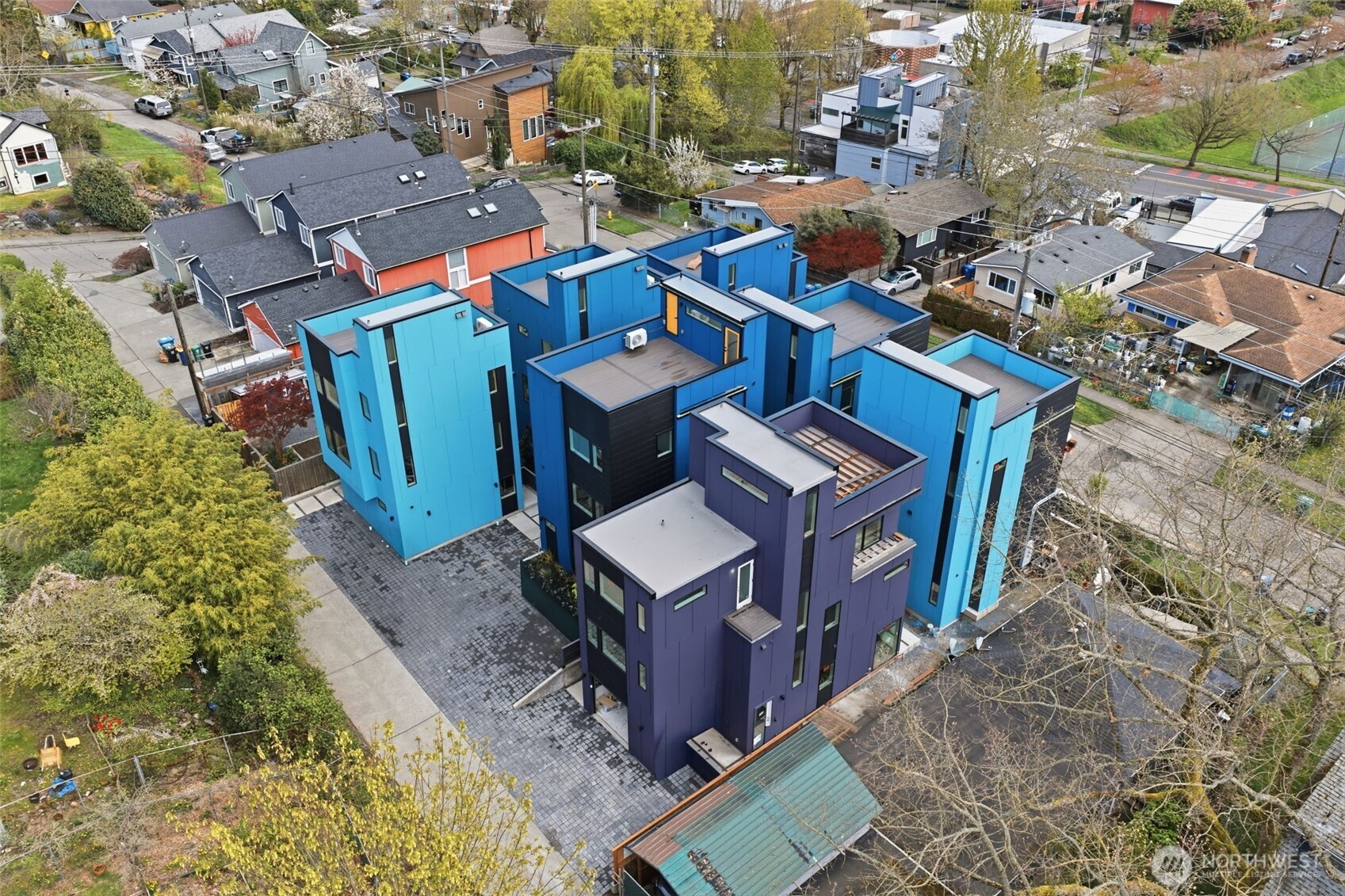 Seven independent homes, no shared walls.