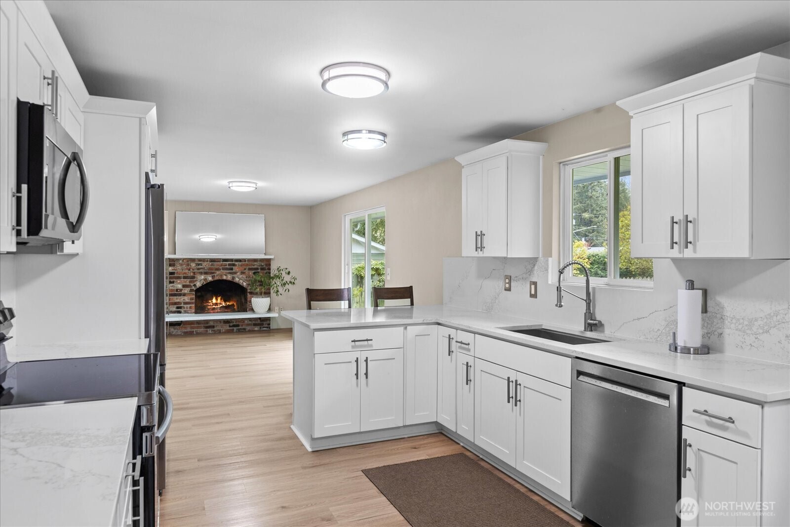 Enjoy kitchen prep while overlooking your beautiful backyard.