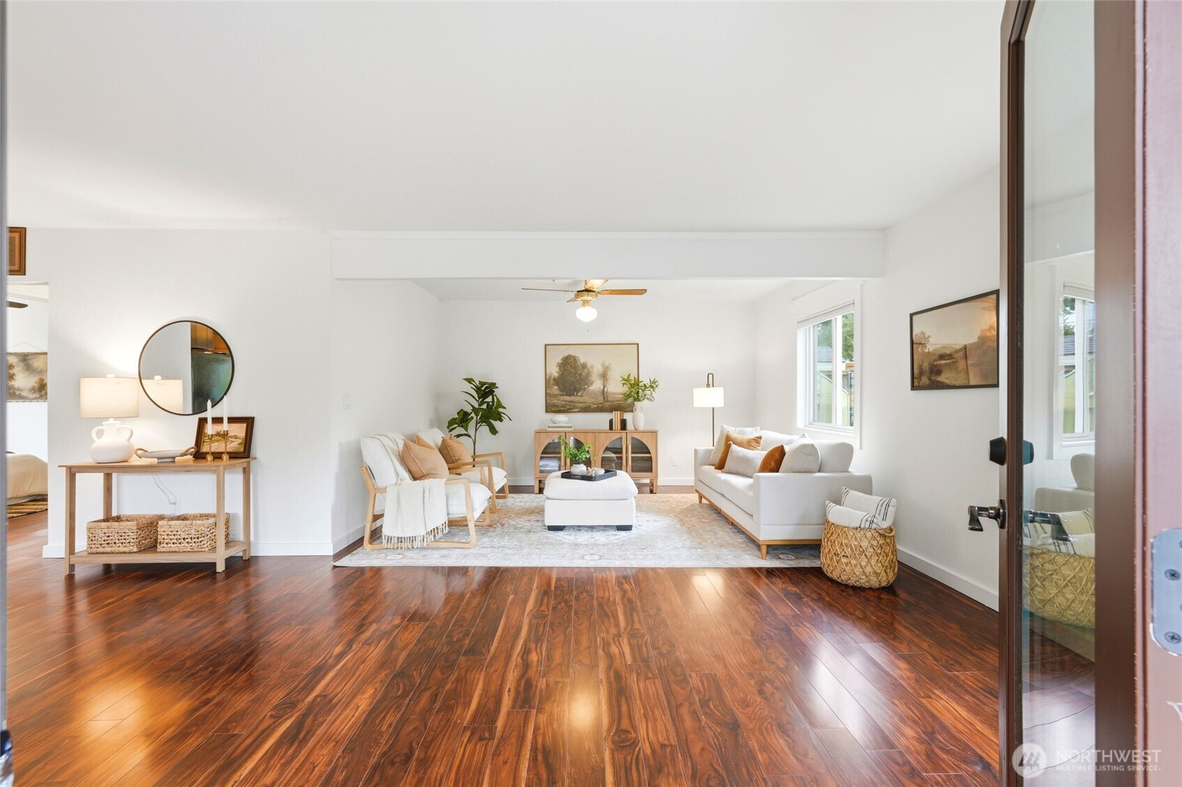 Spacious living area, newer windows