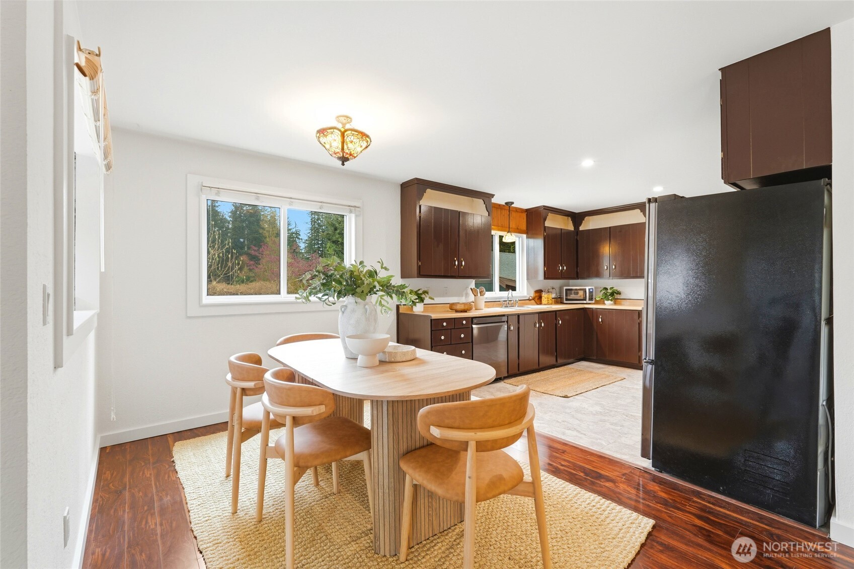 Dining area off the kitchen with great views to the yard
