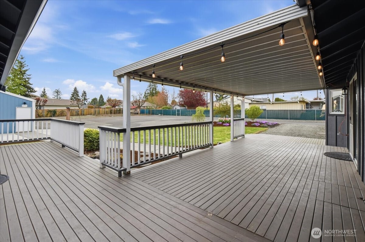 Looking from the Deck to the back corner of the property