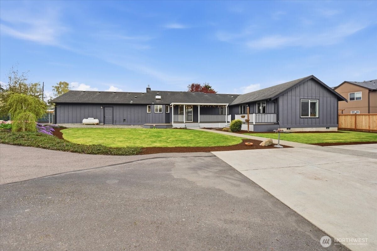 Looking back at the home from the back of the driveway