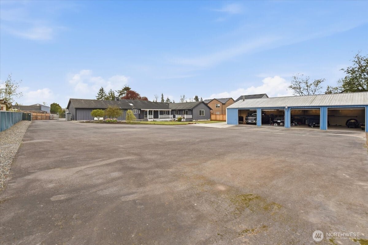 Looking from the Chicken coop back toward the home.