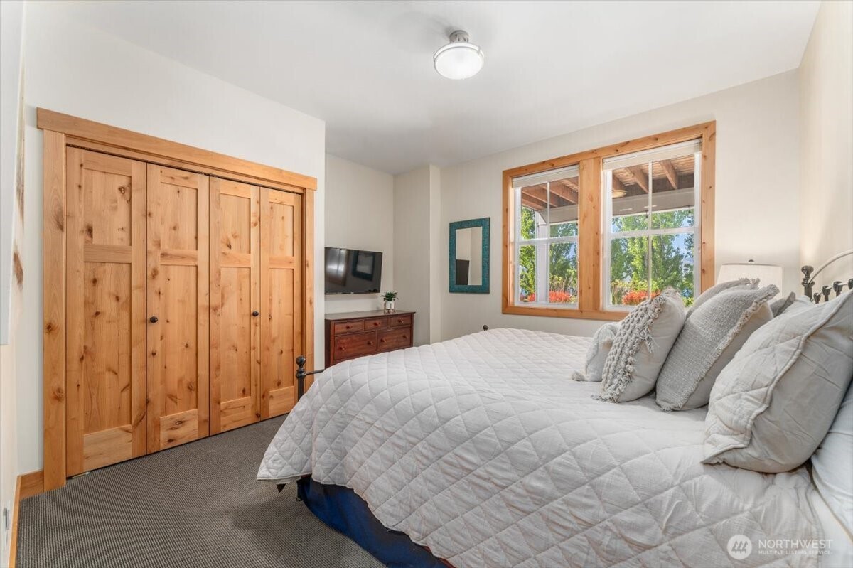 View of lower level guest bedroom.