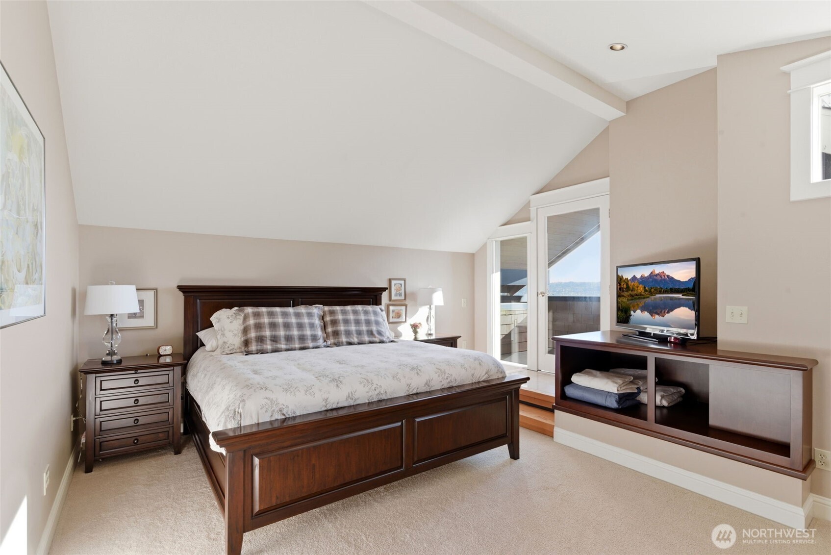 Upper level primary suite.