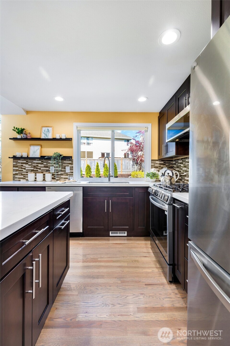 Site finished oak hardwood flooring