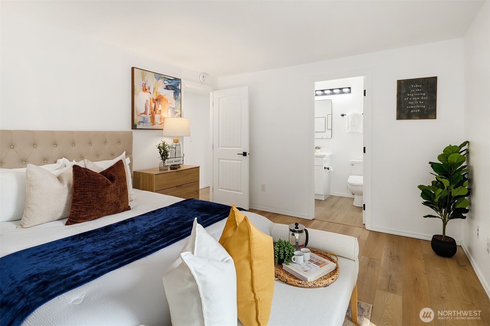 Another view of the primary bedroom