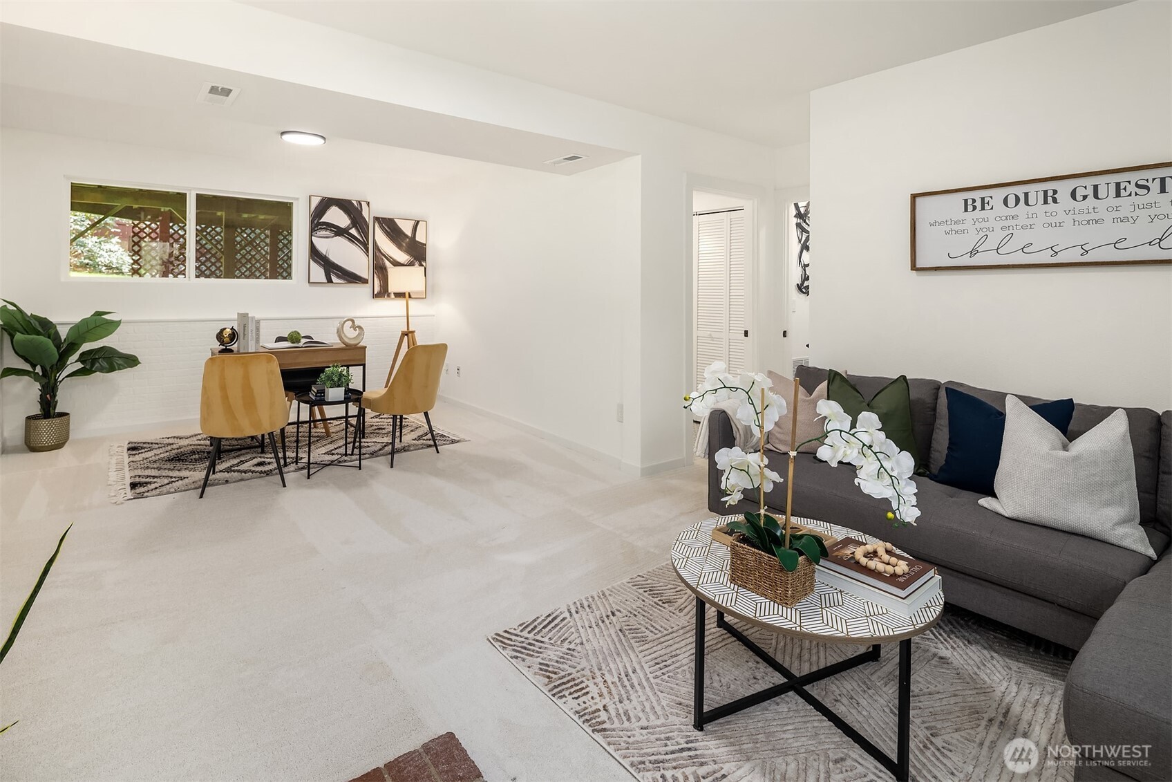 This large area could be used as a second living room, work from home office space, or 4th bedroom if needed