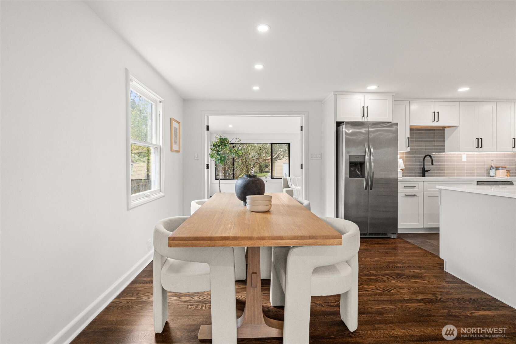 Spacious dining area.
