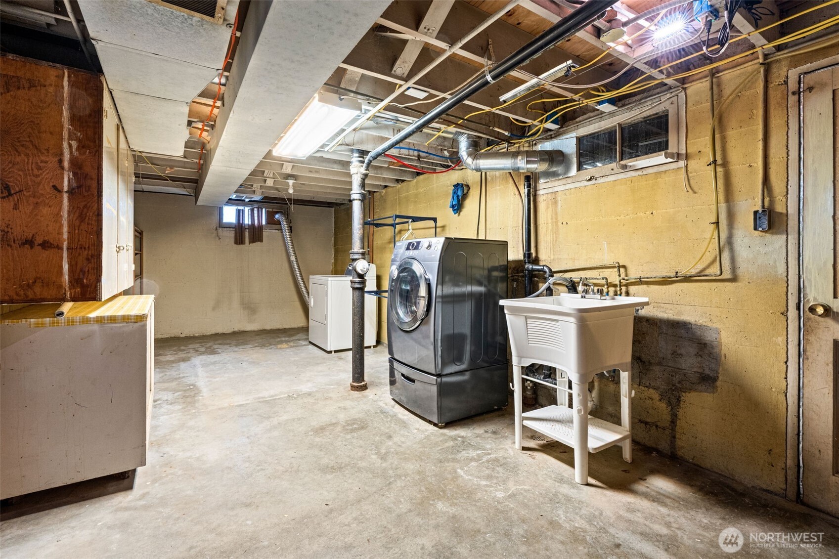Laundry in the Basement.