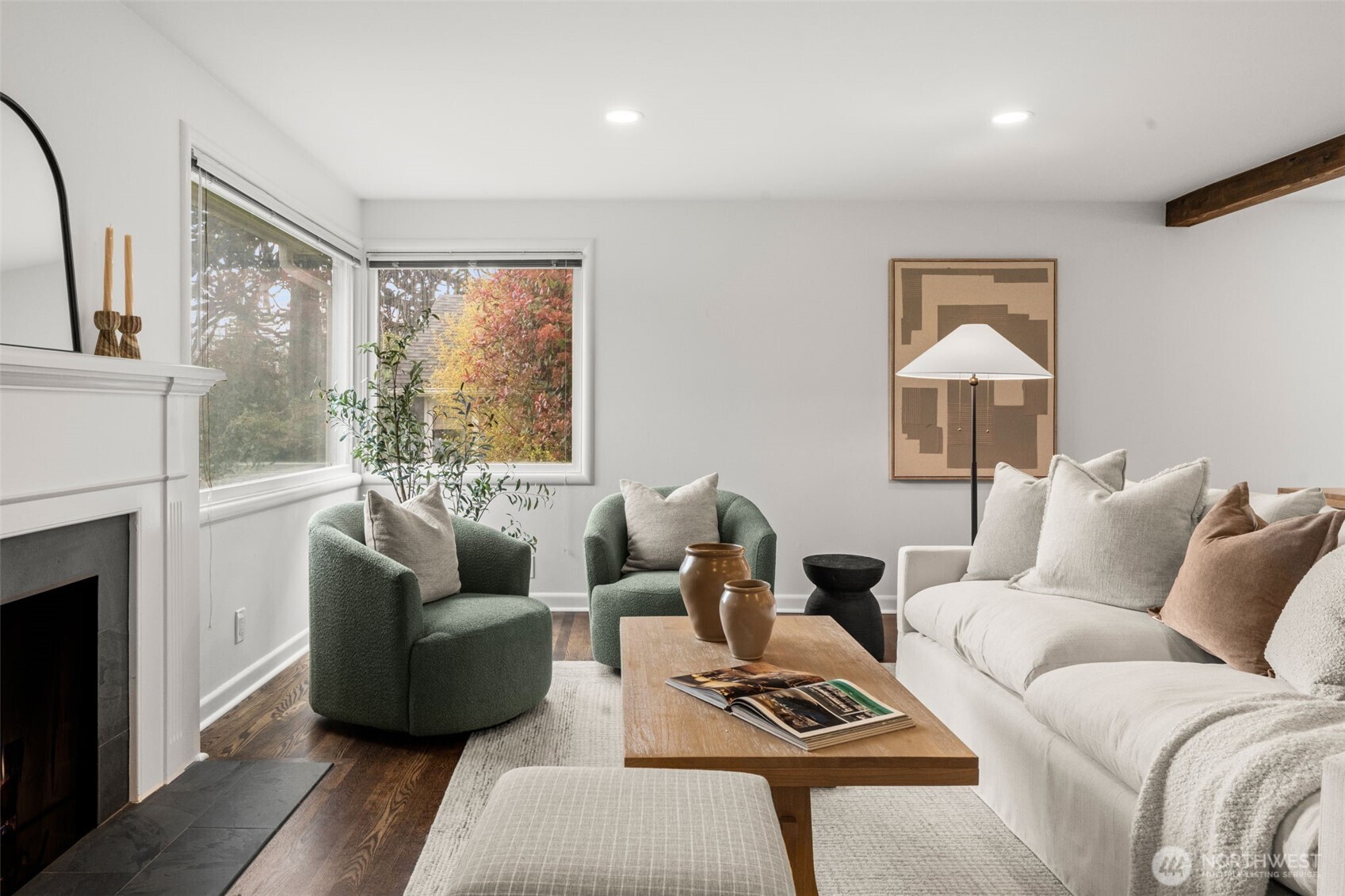 Ample natural daylight pours into the main living space.