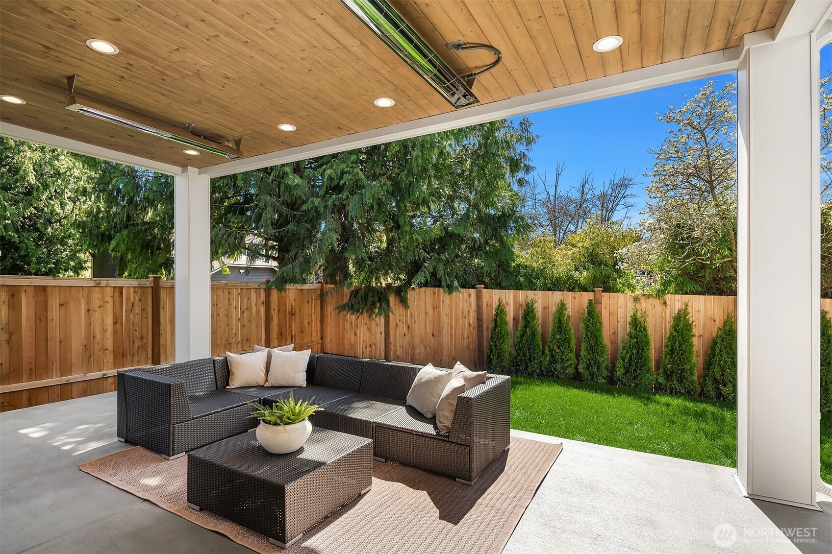 Private outdoor covered living area