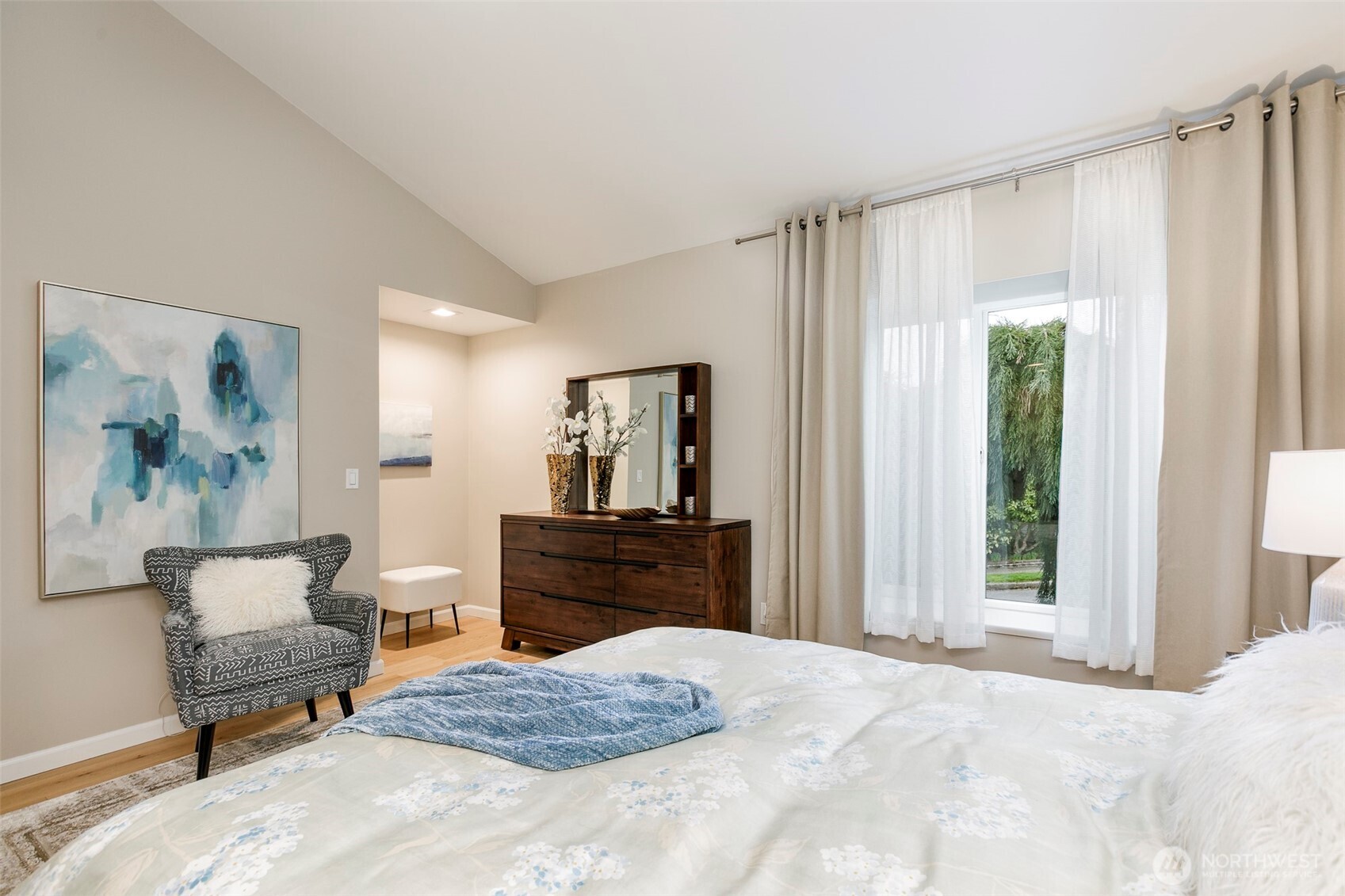 Primary Bedroom with Vaulted Ceilings